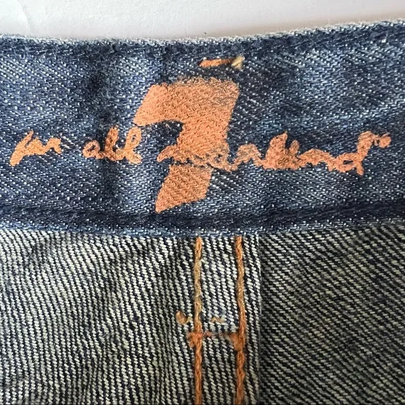 7 for all Mankind Flair Denim Jean with “A” embroidered pocket size 27 - Picture 12 of 17